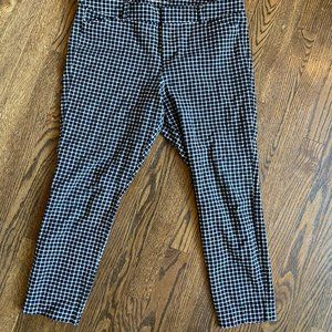 Fitted Gingam Formal Pants